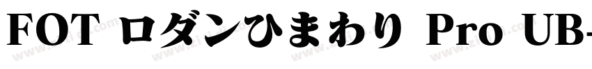 FOT ロダンひまわり Pro UB字体转换